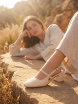 Women Kitten Heels Peep Toes